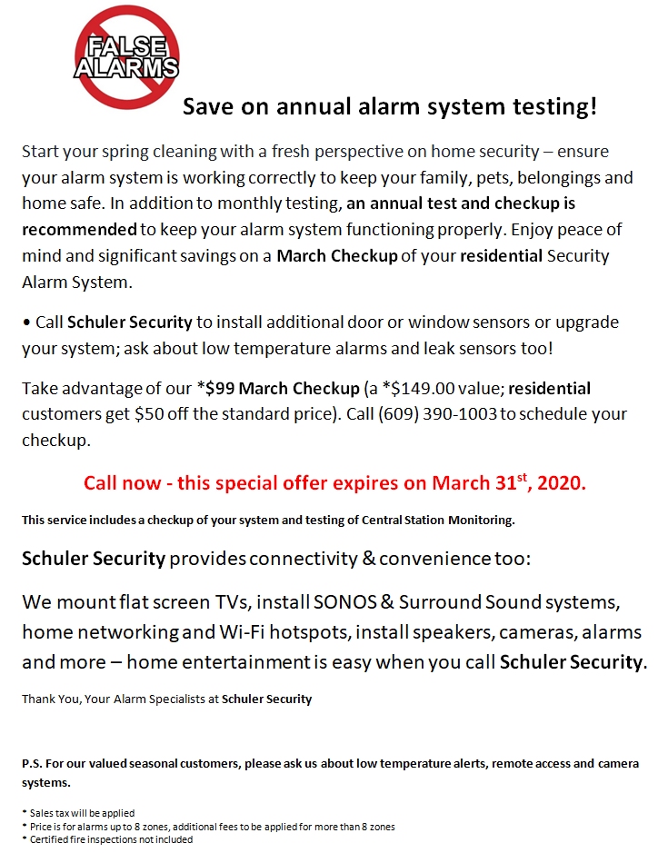 Schuler Security Newsletter March 2020